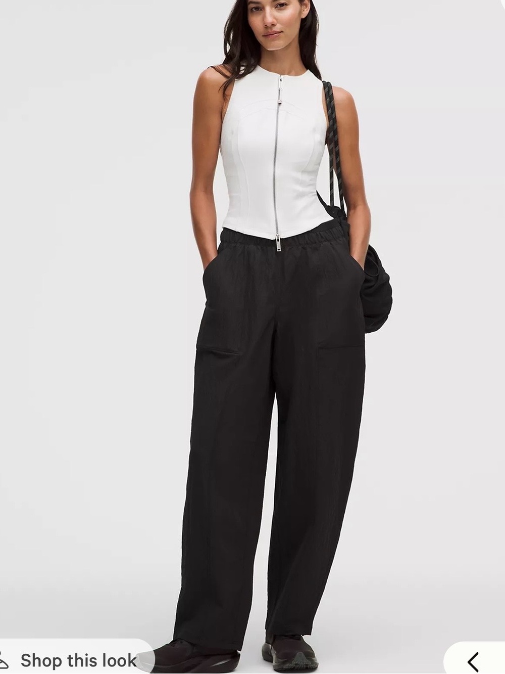 NEW Lululemon Crinkle Nylon Mid-Rise Barrel-Leg Pant, M